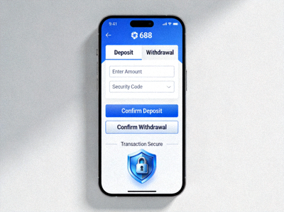 Secure mobile transaction interface for deposits and withdrawals on M88